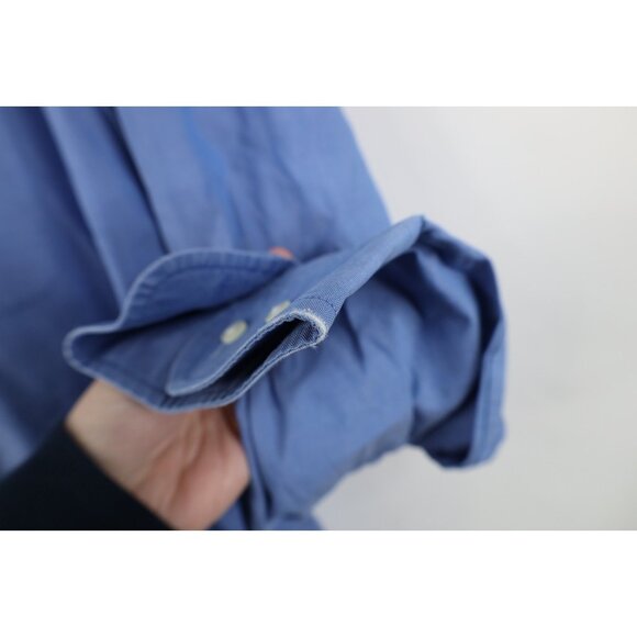 Vtg 90s Brooks Brothers Mens 17 34/35 Distressed Cotton Button Down Shirt OCBD - Picture 13 of 16